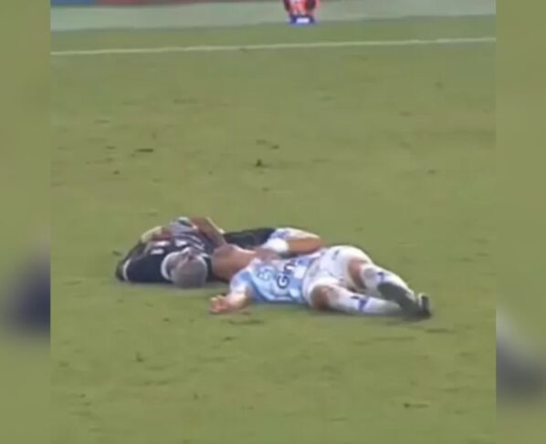 Imagem colorida do lance entre Remo x Paysandu - Metrópoles